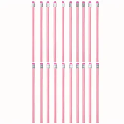 Pack of 10/20/30 Wooden Pink Pencils with Eraser for School, Art, and Office Use (20pcs)