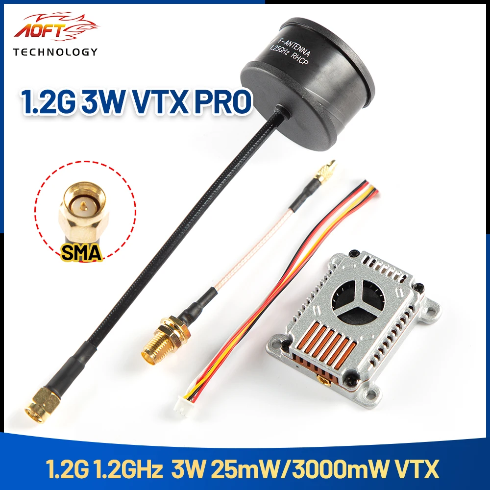Émetteur vidéo 1.2G 3W VTX 3000mW pour FPV drone RC