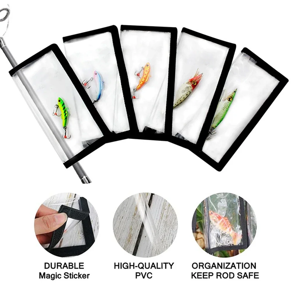 1PC Storage Bag Transparent Lure Bait Hook and Loop Scratch-resistant Loss-proof Protective Case Fishing Gear Isolation Pouch
