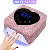 Rechargeable 72W UV LED Nail Lamp For Nails 30LEDS Wireless Gel Polish Curing Lamp With Large Screen Professional Nail Equipment 1
