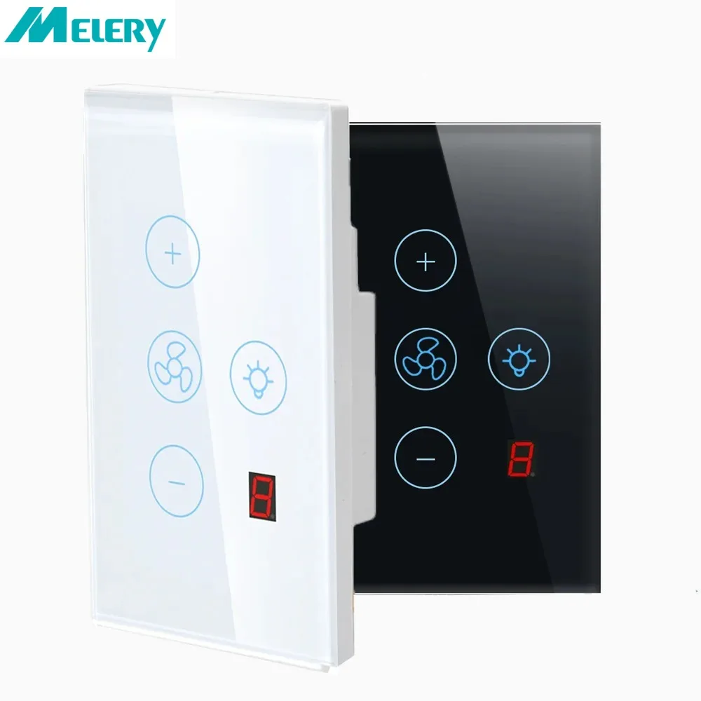 Wifi Smart Light Switch Fan Celling Power Switch Pannello In Vetro Homekit App Timer Speed Remote Control Di Alexa Echo Google Home
