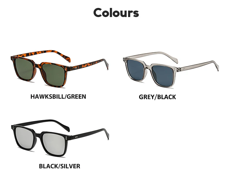 Kleine Sonnenbrille mit quadratischem Rahmen, modische Persönlichkeit, Retro, neue Sonnenbrille, Herren-Business-Casual-Sonnenbrille – Detail 8