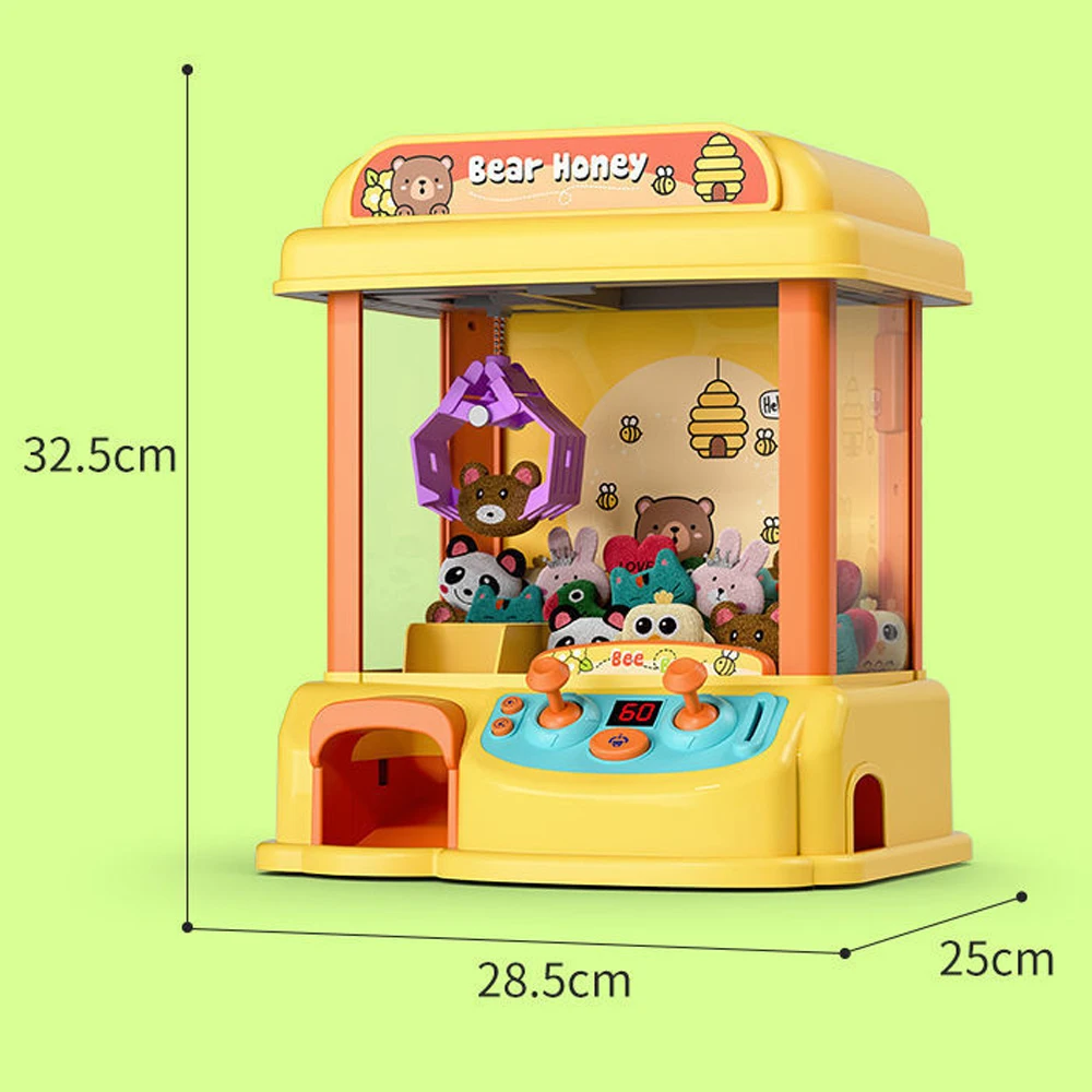 2023 New Miniature DIY Bear Doll Machine Rechargeable Music Cute Cat Doll Stuffed Animal Child Gashapon Playhouse Dollhouse Gift 6