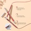 BEAUTY GLAZED 2 Pcs  Lip Liner Set Long Lasting Waterproof Lipliner Matte Velvet Lipstick Pen Lip Makeup Cosmetic Smudgeproof 4