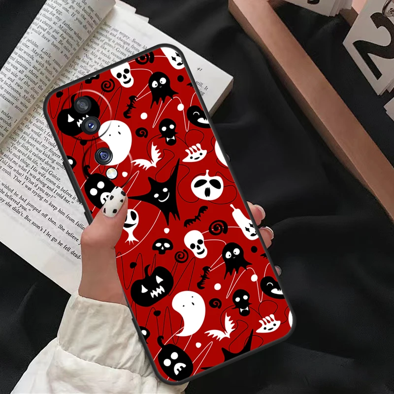 Charming Halloween Ghost Bat Design Protective Phone Case