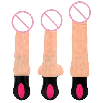 Bendable Sex Toys for Woman 12 Mode Realistic Dildo Vibrator Heating Female Masturbation Flexible Soft Silicone Vagina Massager 5