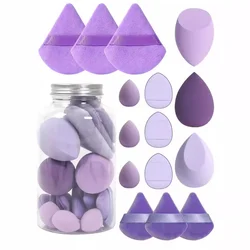 Makeup Sponge Set - Beauty Blender Puffs (15Pcs Purple in box)