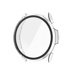 Premium Tempered Glass Screen Protector with Protective Shell Bumper for Xiaomi Watch 5 (Transparent)