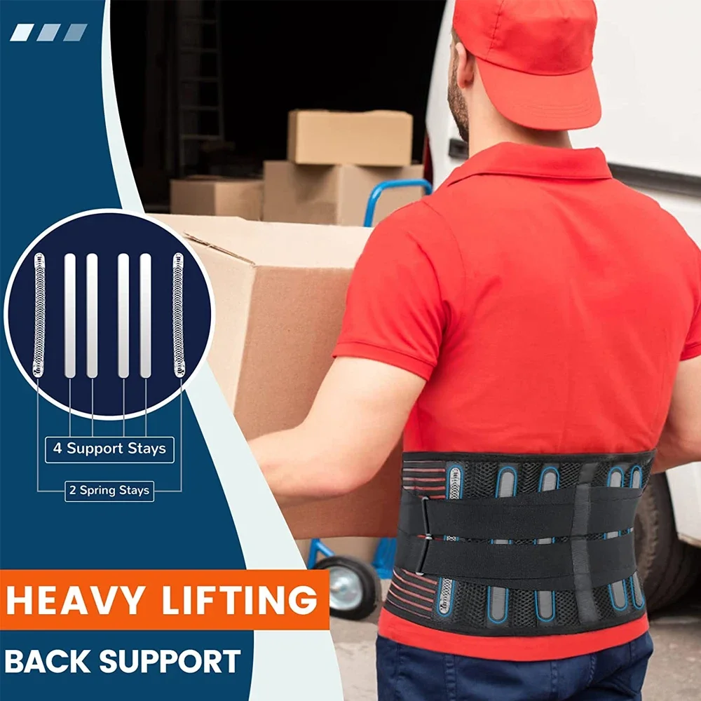 Lower Back Lumbar Breathable Waist Support Belt 4
