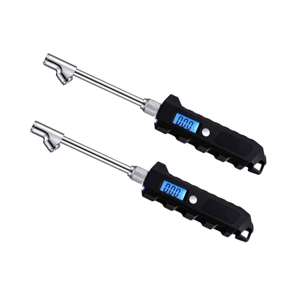 Extend Tire Life Tire Maintenance Digital Pressure Gauge Air Pressure Gauge 0-200psi Range ABS+Metal Material