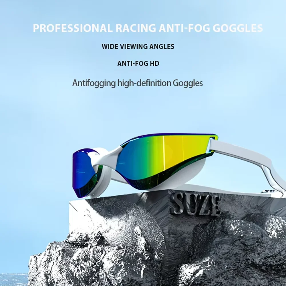 Swim Goggles swimming goggles Professional Anti-Fog HD Wide-Angle Lens Summer Adult Adjustable Nose Bridge Swim Goggles Swimning Equipment