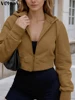 Plus Size Women Sweatshirts 2025 Autumn Long Sleeve Women Causal Solid Color Zipper Pullover Soprt Hoodies VONDA