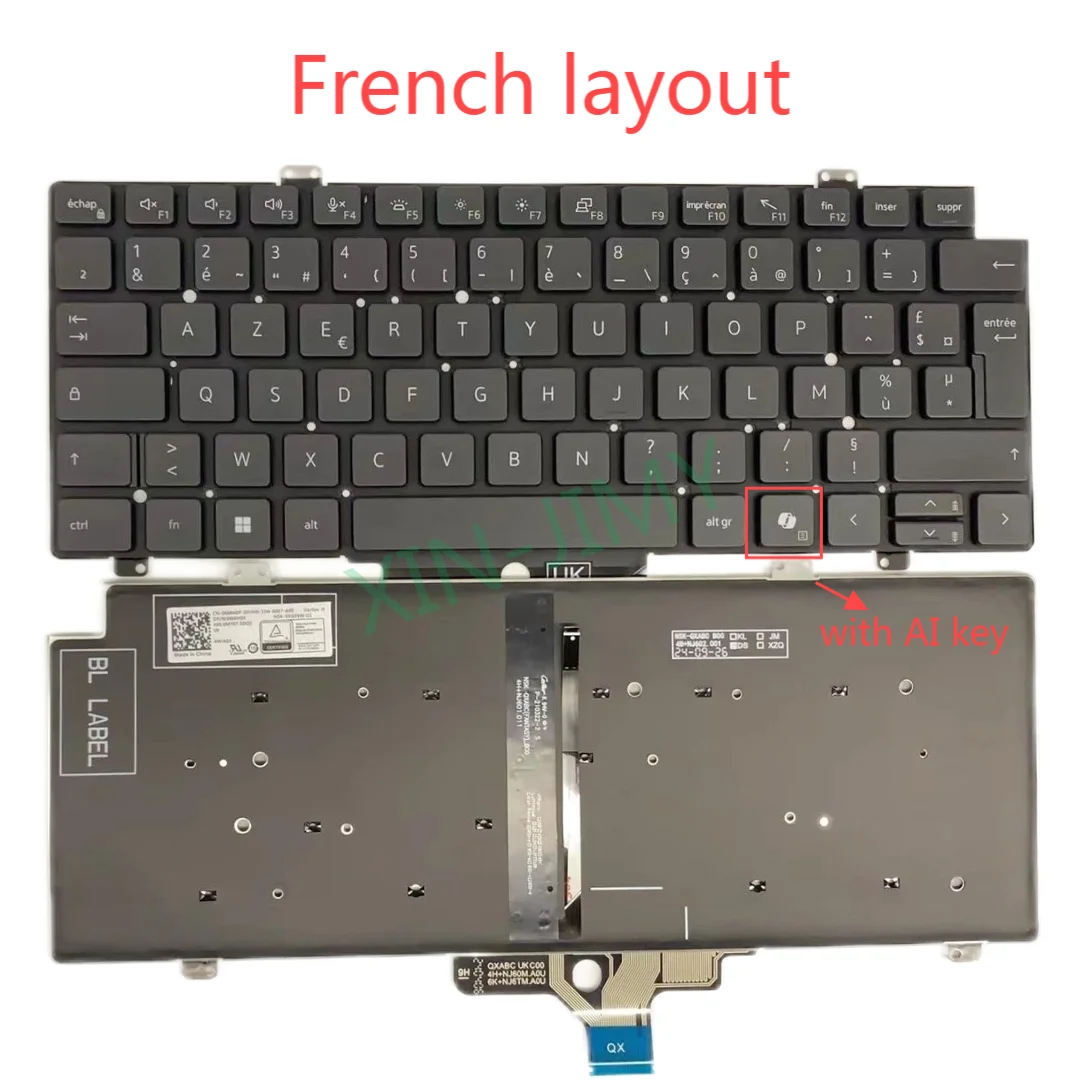 Clavier AZERTY Rétroéclairé Pour Dell Inspiron/Latitude/Vostro – Neuf Sous Blister
