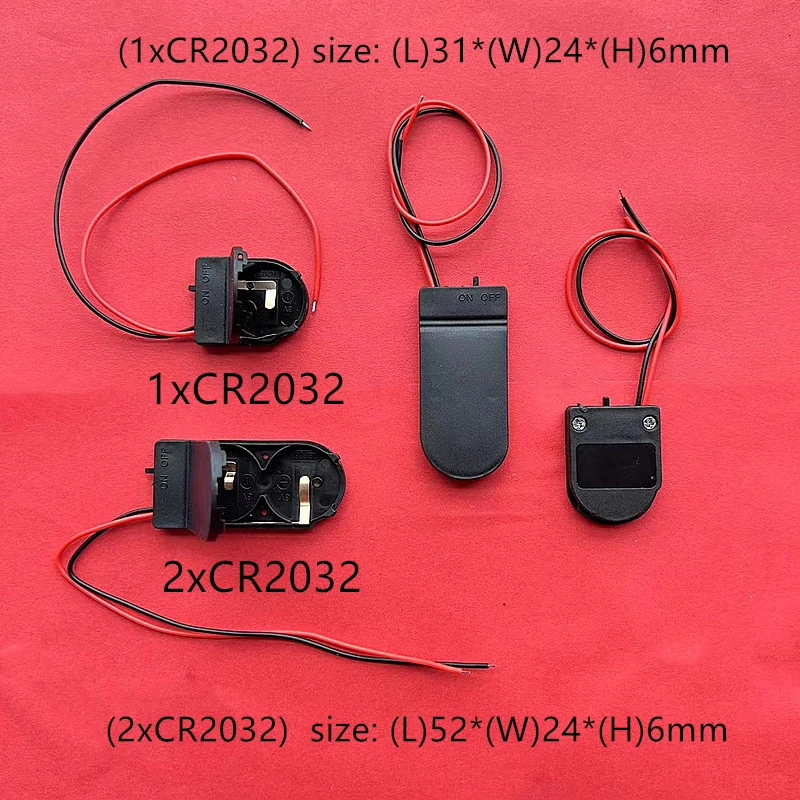 10PCS CR2025 CR2032 버튼 코인 셀 배터리 소켓 홀더 케이스 커버 ON-OFF 스위치 3V 배터리 보관함