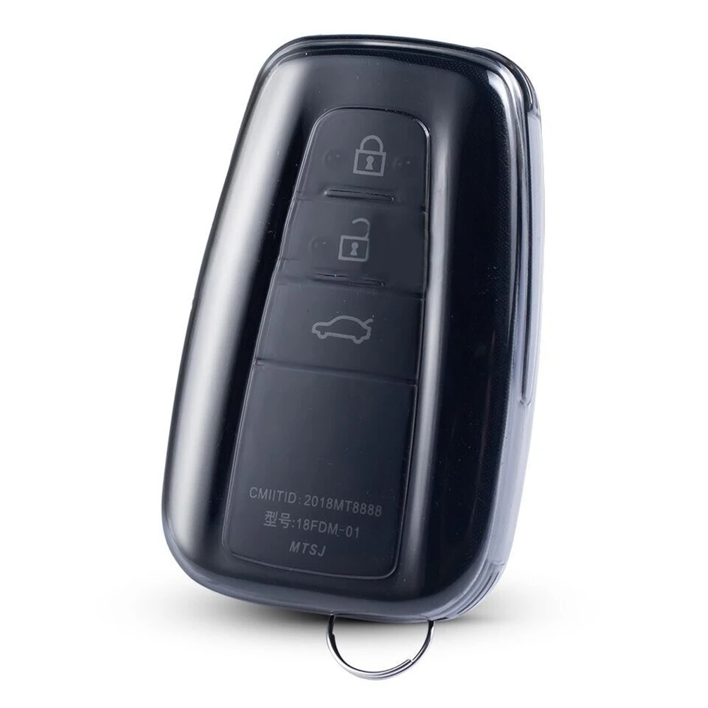 Black Transparent Car Key Fob Protective Case Cover