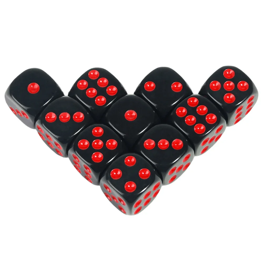Rounded Corner Six-Sided 16mm Game Dice for Board Games, RPGs, and Educational Use