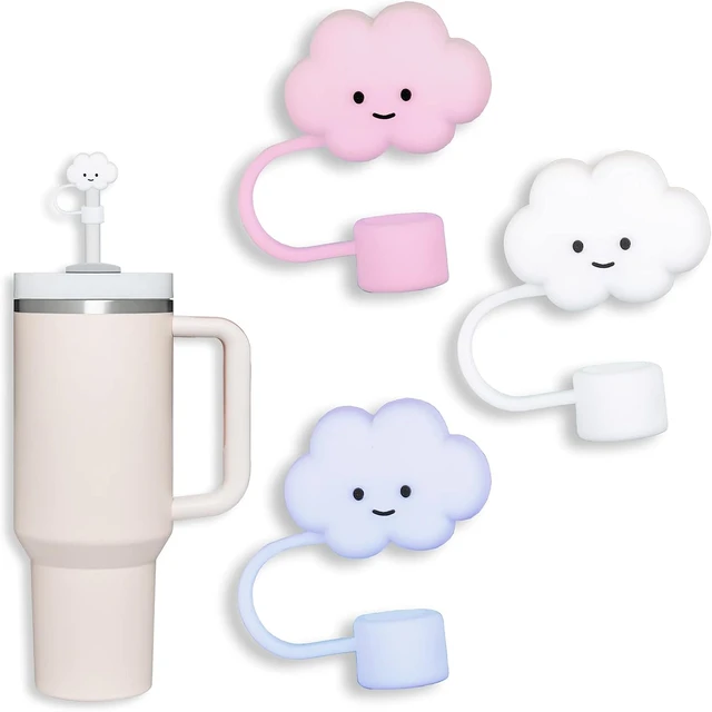 3 Pack Compatible with Stanley 30&40 Oz Tumbler, 10mm Cloud Shape Straw  Covers Cap, Cute Silicone Cloud Straw Covers - AliExpress