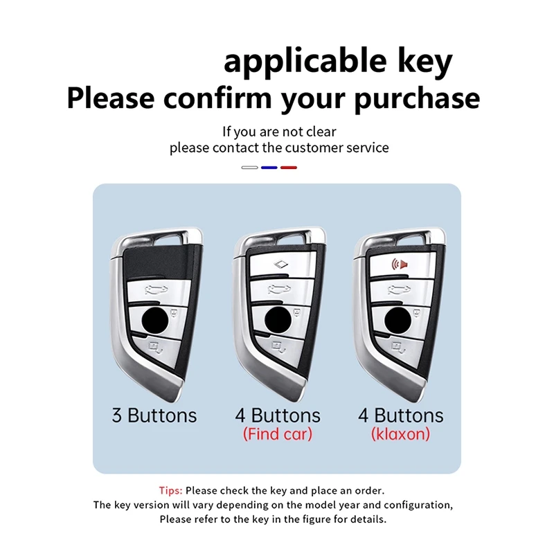 Zinc Alloy Car Key Case Cover key case cover key case car key shell For BMW X1 X3 X4 X5 F15 X6 F16 G30 7 Series G11 F48 F39 520 525 f30 118i 218i 320i Car Accessories