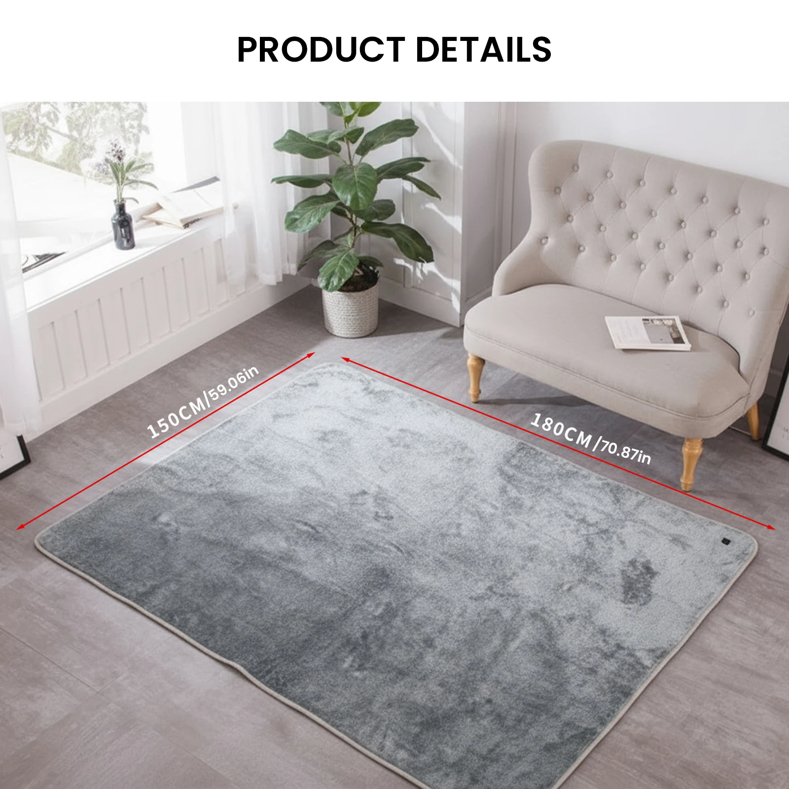 USB Electric Heating Pads 3 Adjustable Temperature Camping Heating Sleeping Pad with 6 Heating Zones for Outdoor Hiking Travel