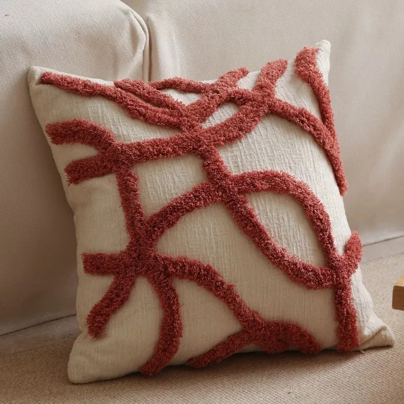Design 11 pillow cover with contrasting raised lines