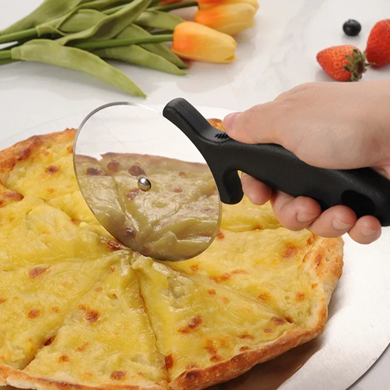1Pcs Pizza Slicer Stainless Steel Round Pastry Slicer Roller Dough Divider Cake Pizza Peel Bakeware Kitchen Accessories pizza cutter pizza peel pizza bakeware