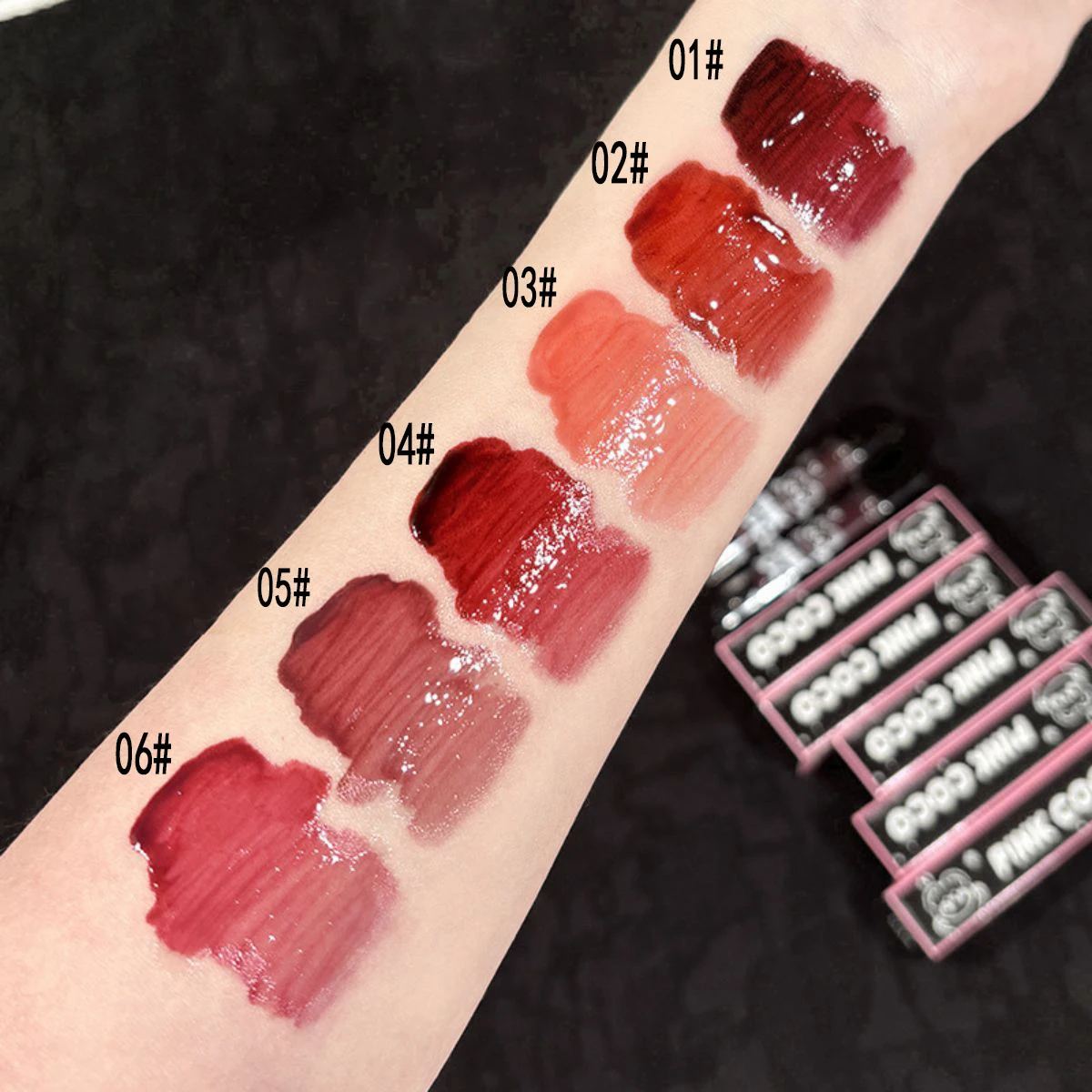 PINKCOCO Bear Dudu mirror lip glaze does not fade mirror water gloss lip gloss lipstick 6