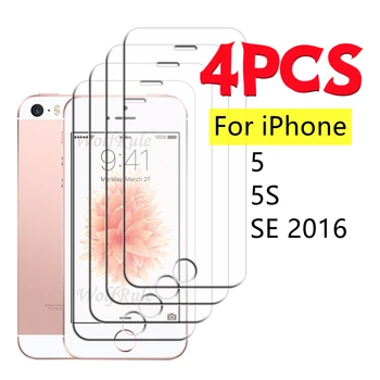 1/2/3/4 pezzi per iPhone 5 vetro Apple iPhone 5 5S SE 2016 vetro temperato 9H trasparente protezione schermo protettiva trasparente iPhone 5