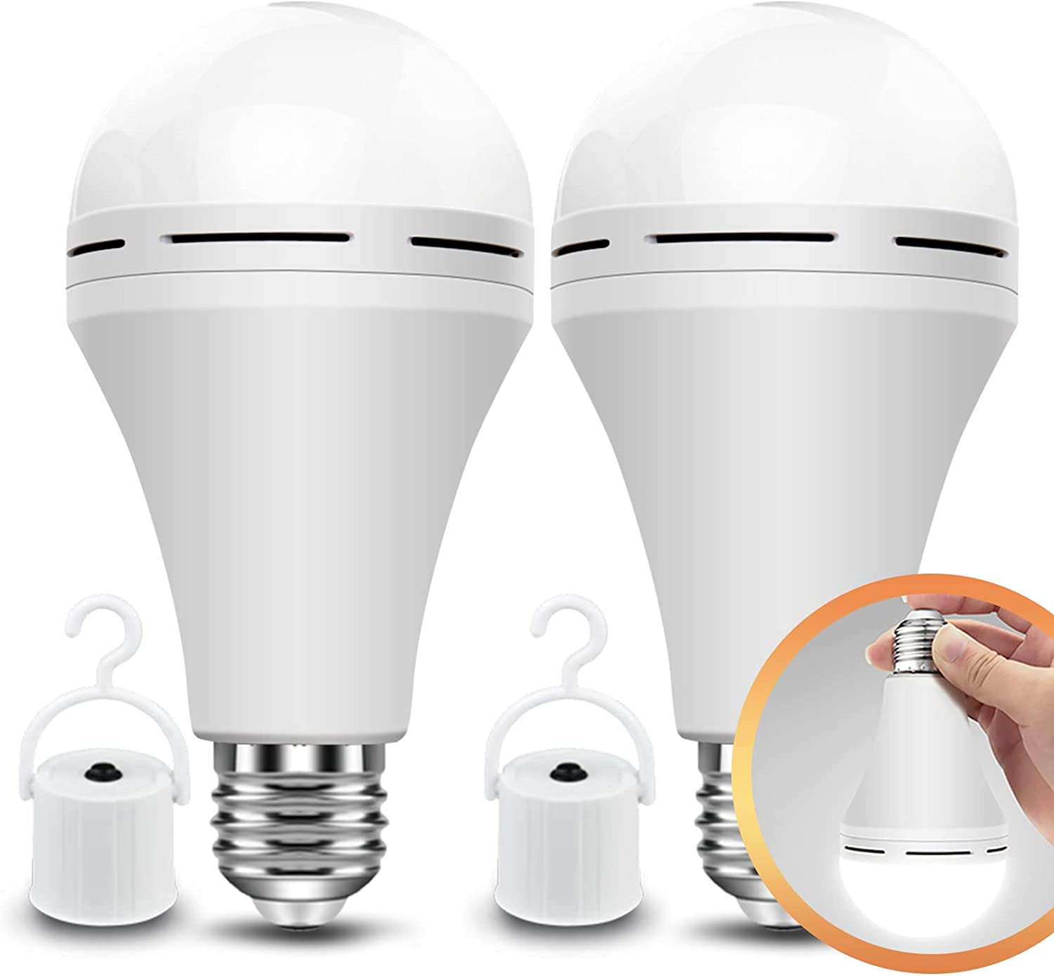  Emergency Rechargeable Light Bulbs E27 LED Smart Light 9/12/15W Energy Saving Lamps Keep Lighting During Power Outages/ Camping 