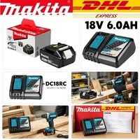 Batterie Makita originale 18V/6AH, batterie rechargeable, outil électrique BL1830 BL1840、BL1850、BL1860B pour batterie Makita 18V 1