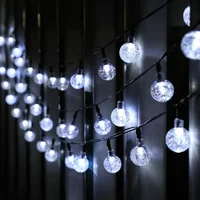2024 New Solar Crystal Globe LED String Lights LED Solar Outdoor Light IP65 Fairy Light Christmas Garland for Garden Party Decor 2