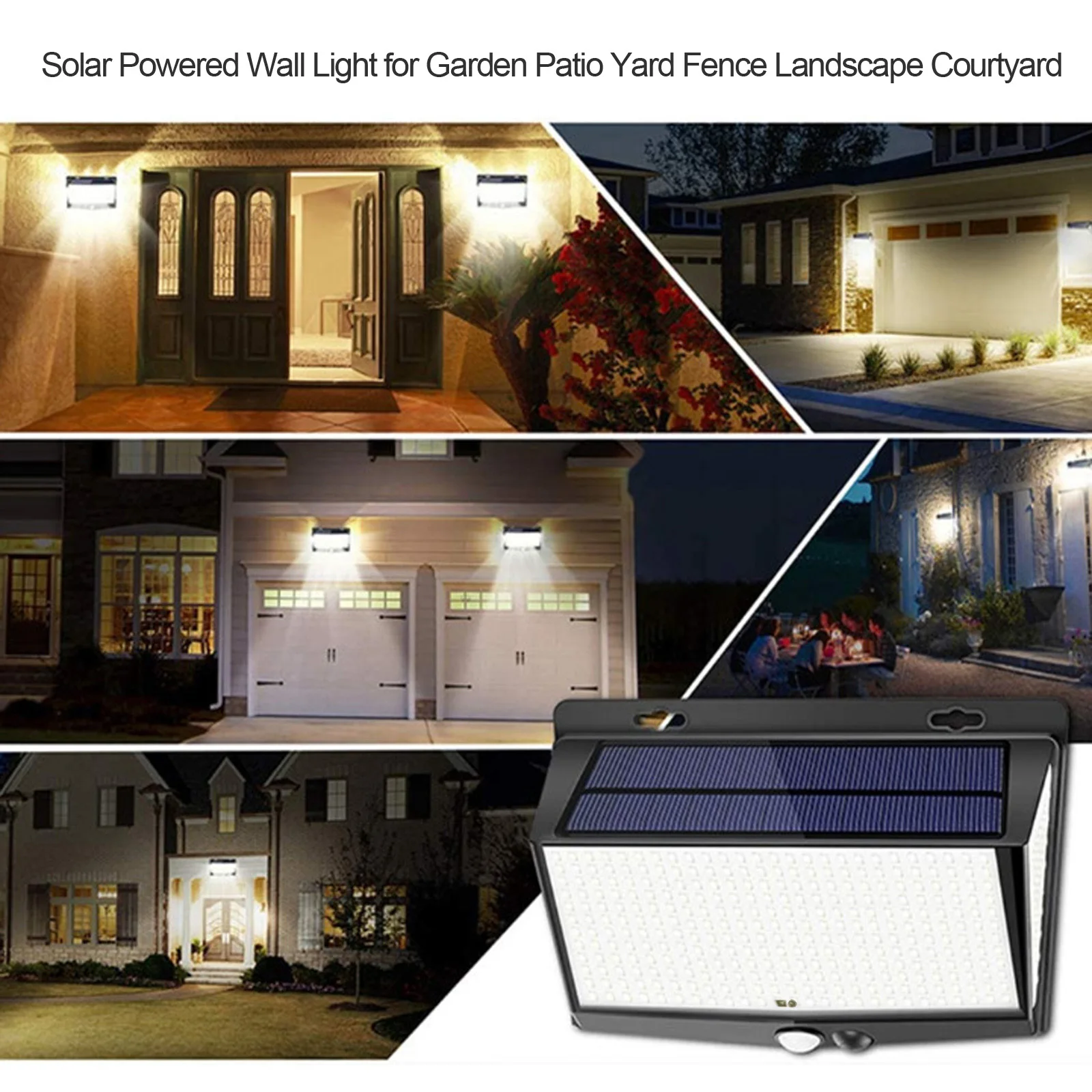 468 LED Solar Light Human Body Sensor Solar Lamp IP65 Outdoor Light automatic adjust brightness Garden Street Light 3 Light Mode solar powered led lights