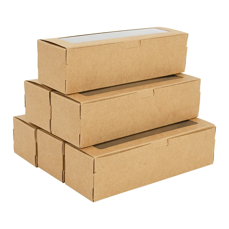 5/10/20 Pack Kraft Paper Macaron Boxes with Clear Window, Dessert Packaging Cupcake Coo... - SKU MBCB2140 - UGI Packaging