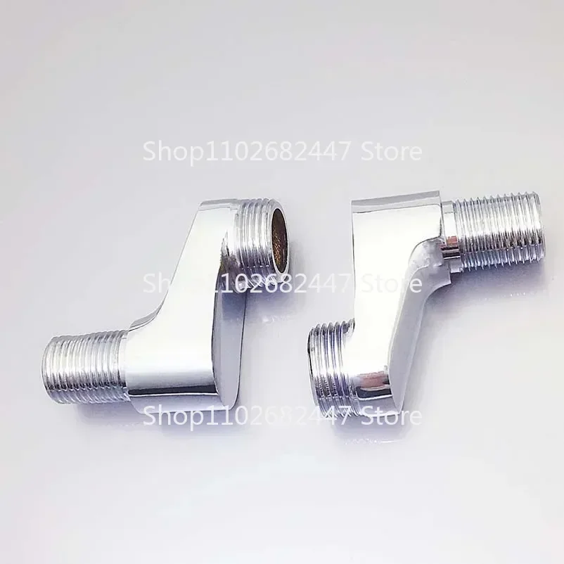 Large Bend Angle Copper Shower Faucet, Electroplating, Offset Foot, Distance Reduction,