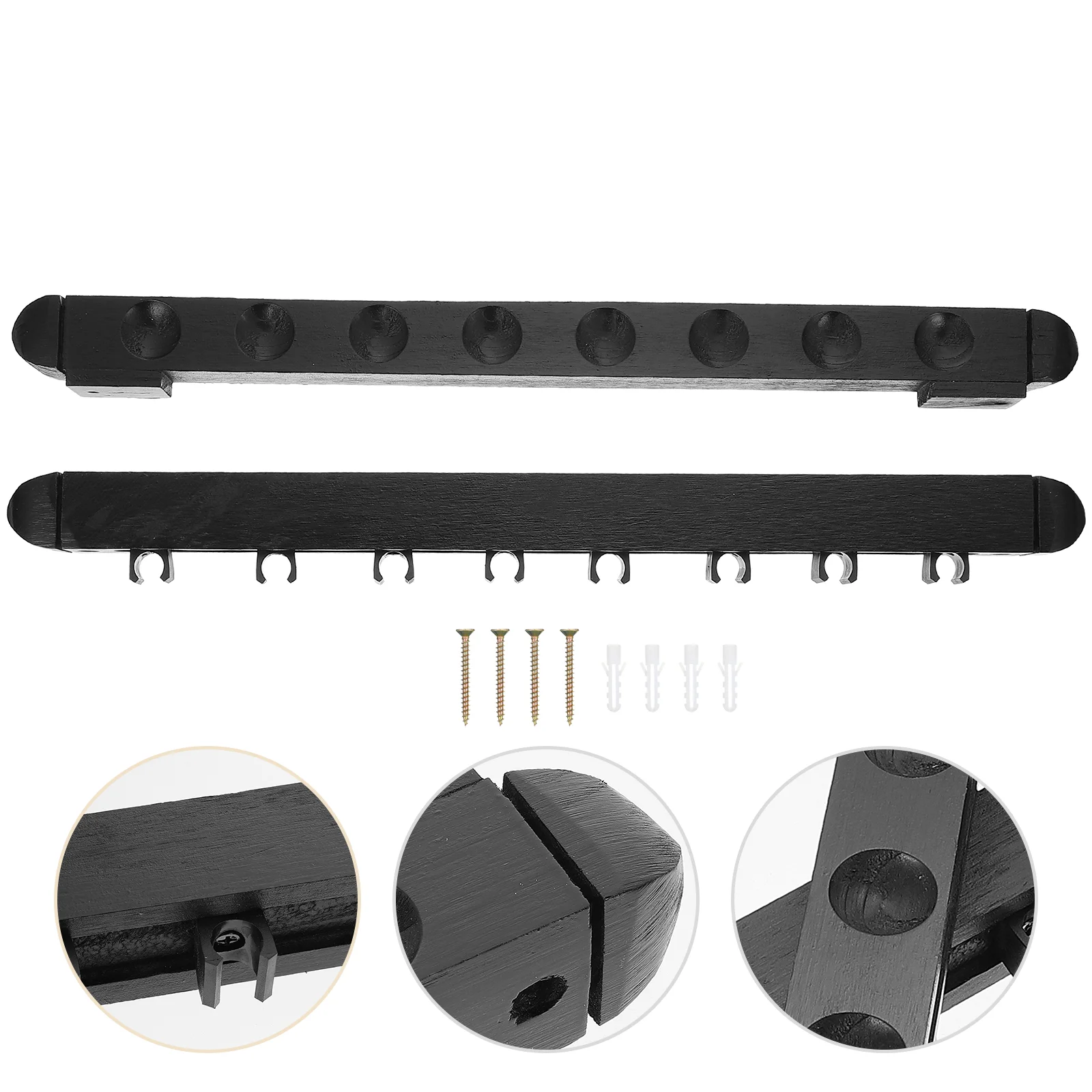 

Wall Billiard Rod Rack Pool Cue Holder Multi-hole Billiards Pole Rack Wood Cue Rack Wall Rack Pool Cue Wall Organizer