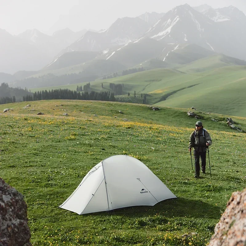 Naturehike Cloud Up UL Outdoor Camping Tent Ultralight 2 man 15D Silica Gel Double Layer Backpack Trekking Tent Hiking With Mat camping tent portable tent