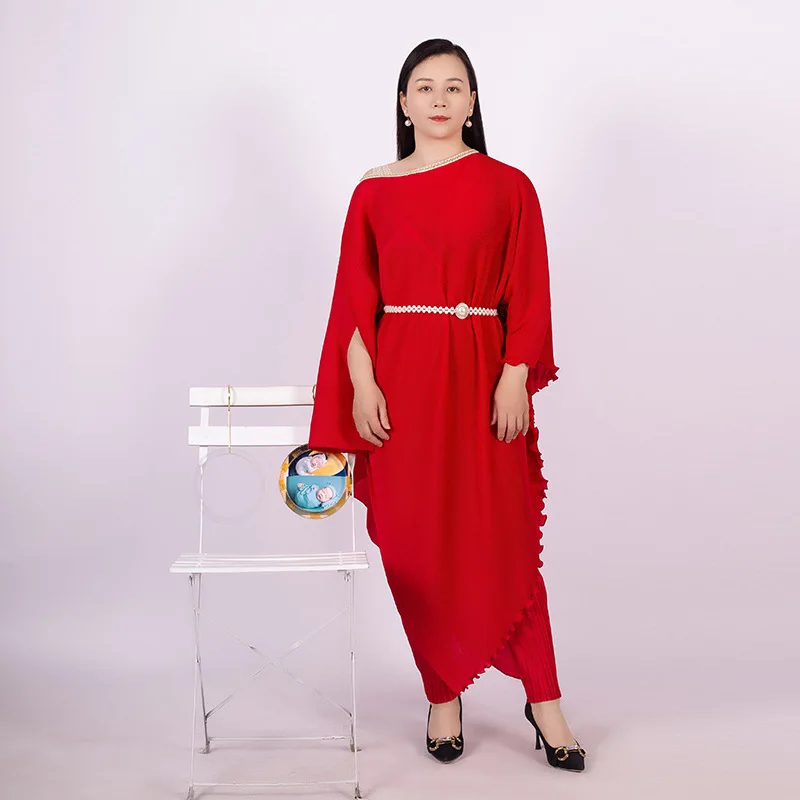 

Женский костюм миаке из двух предметов, несимметричный складной нескользящий накидка и брюки, весна-лето 2023