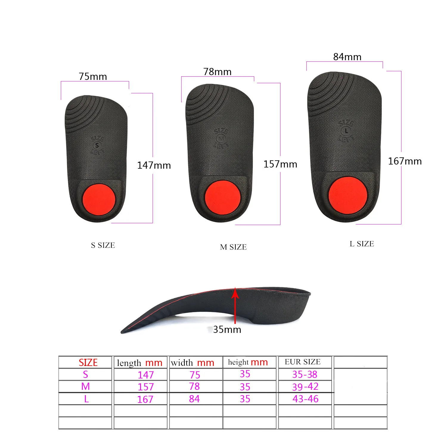 EVA Orthopedic Insoles For Shoes Men Women Flat Foot Arch Support Heel Pain Plantar Fascia Insoles Heel Cushion Shoe Pad Inserts