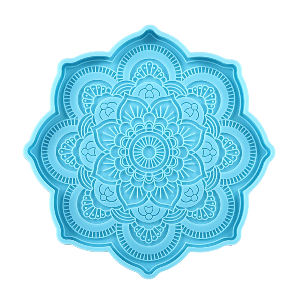Mandala Coaster Silicone Mold DIY Epoxy Resin Mold Concrete Casting Plaster Craft Coaster Home Decoration Placemat Making Tool silicone mold