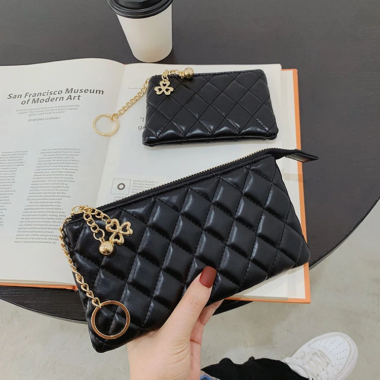 represa marrón fantasma Cartera negra con cremallera para mujer, cartera suave de Pu para teléfono  móvil, monedero para llaves, tarjetas de crédito, alta capacidad, novedad  de 2022| | - AliExpress