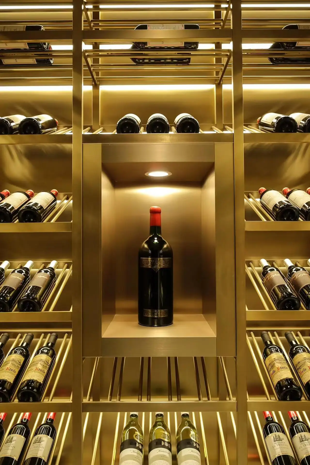 Italian Luxury Design Wine Refrigerator Cooling Cabinet Underground Wine Cellar Cabinet Cigar Storage Factory