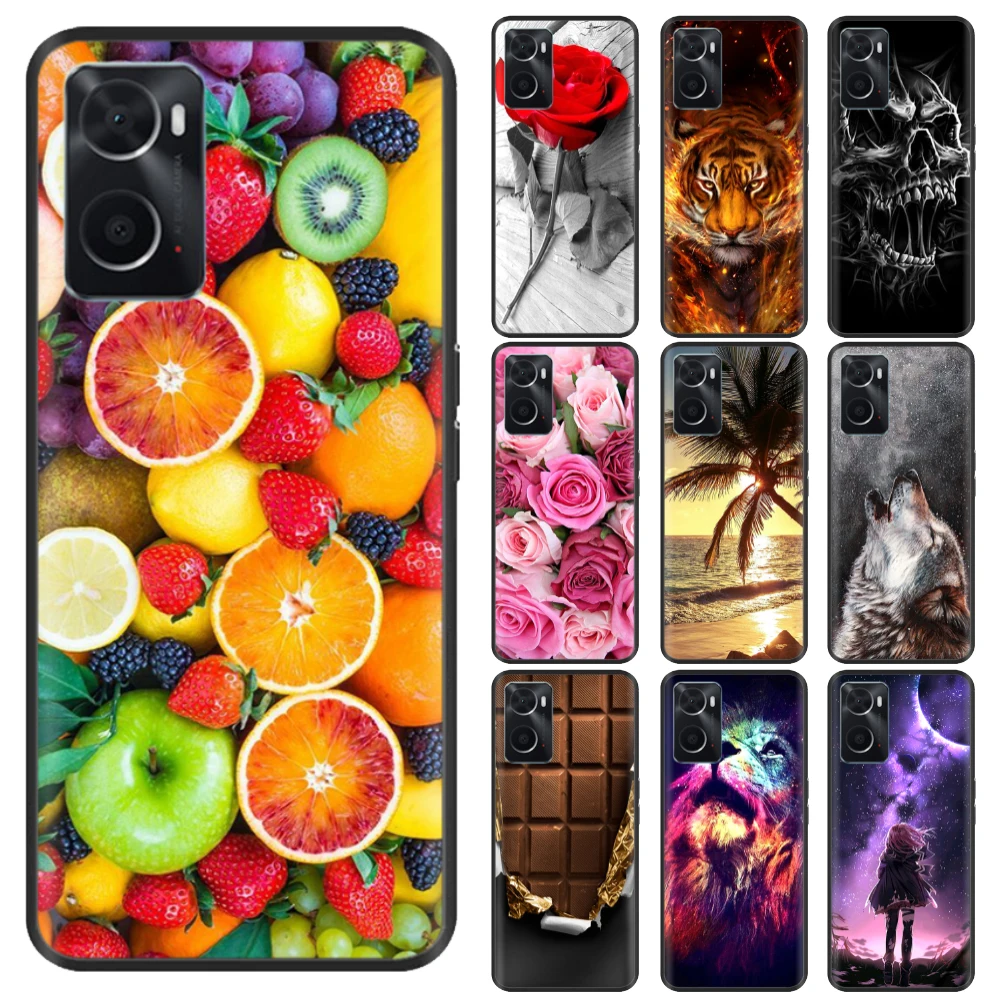 Per Oppo A76 Custodia 2022 Custodia Protettiva In Silicone Tpu Morbida Per Oppo A96 A76 A36 4G Custodia Oppoa76 A 76 Nero Carino Paraurti Para