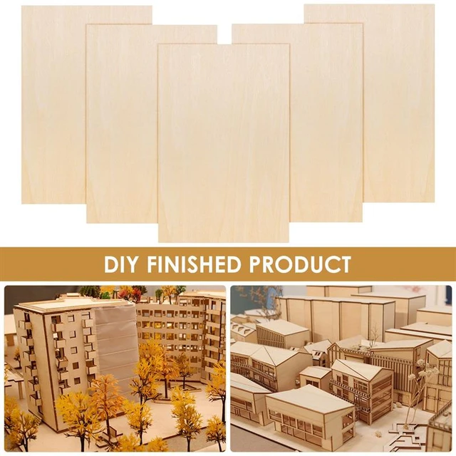 Tablero de madera contrachapada ligera, 10 hojas, 200x100x1,5mm, se utiliza  para hacer el tallado de casas y modelos normales - AliExpress