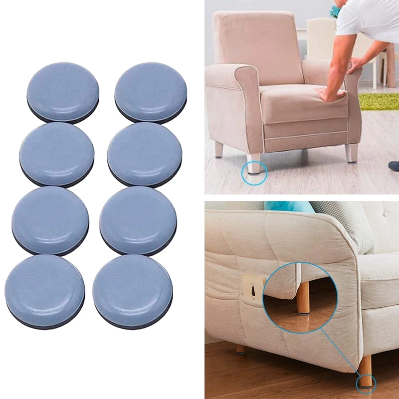 

A50I 25Mm Furniture Glides Self Adhesive Chair Leg PTFE Sliders For Furniture Easy Movers (Round)