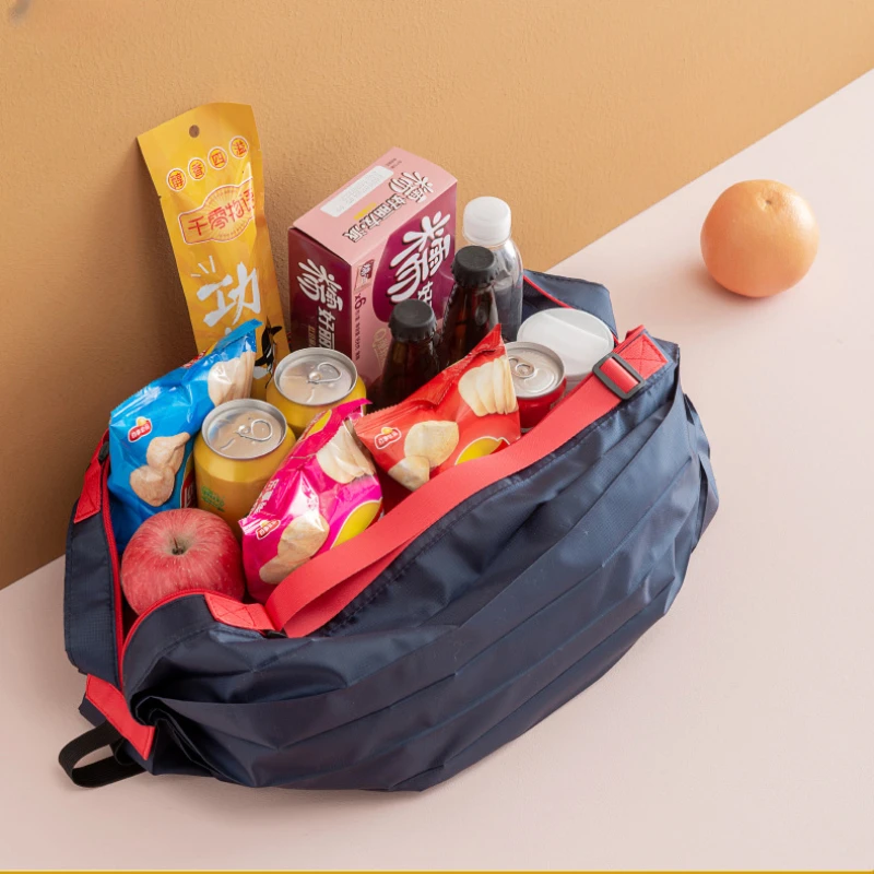 Foldable Shopping Bag Large Capacity Carry on Luggage Bags Portable Thickened Waterproof Grocery Bag Reusable for Hiking Travel