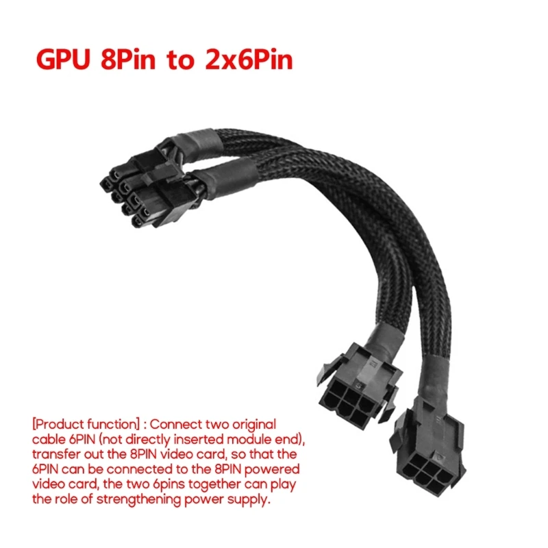 Extension Cable Use Pin On Pin Gpu 8Pin Male To Dual Pin Female