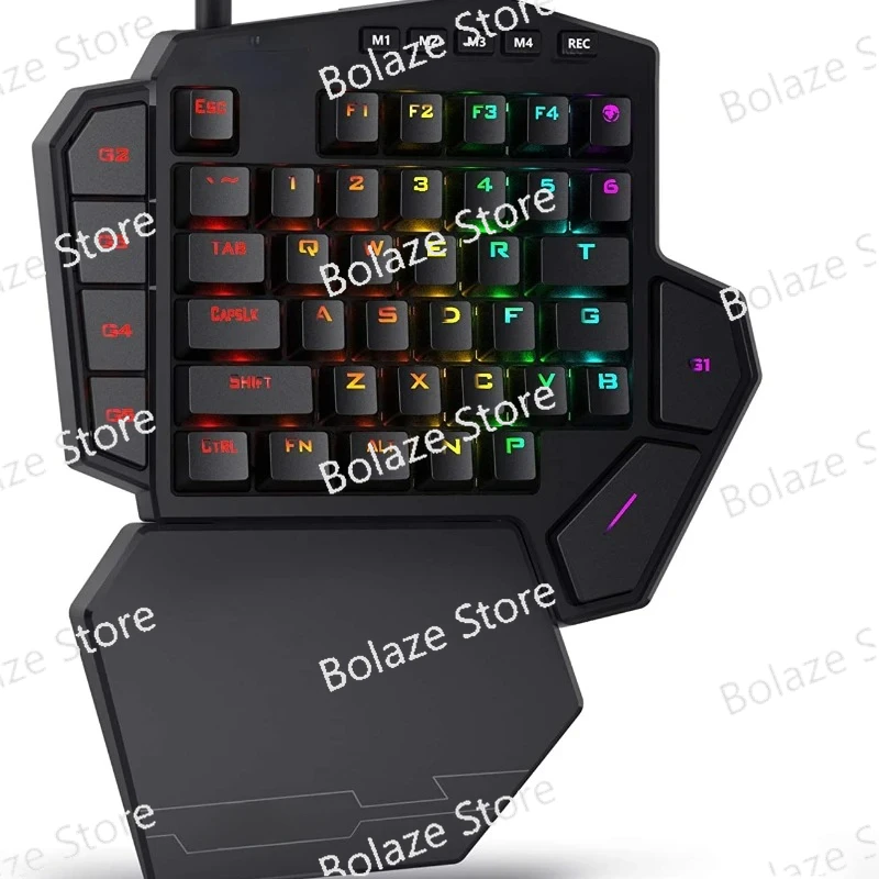 

K585 One-Hand RGB Mechanical Gaming Keyboard Keypad 7 Onboard With 42 Macro Keys Removable Wrist Rest