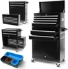 5-Drawer Rolling Tool Storage Cabinet W/ Detachable Top Tool Box Liner Universal Lockable Wheels, Adjustable Shelf 1