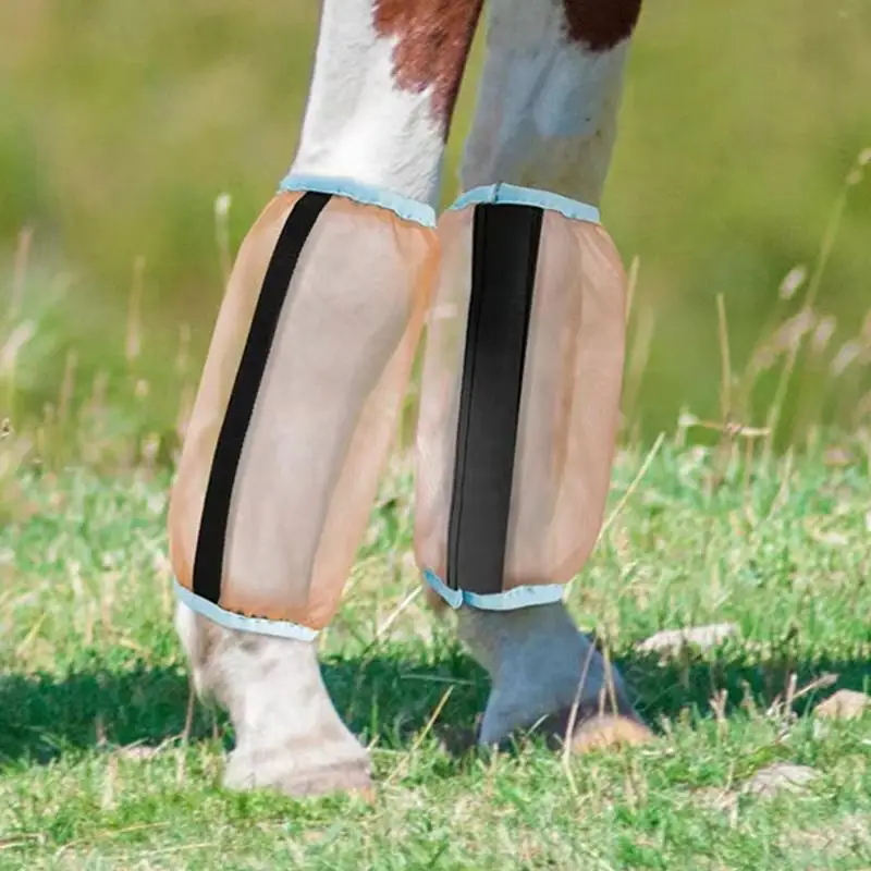 Horse Fly Boots Protective Horse Leggings Fly Boot Leggings Ventilated Sheets Leg Wraps For Daily