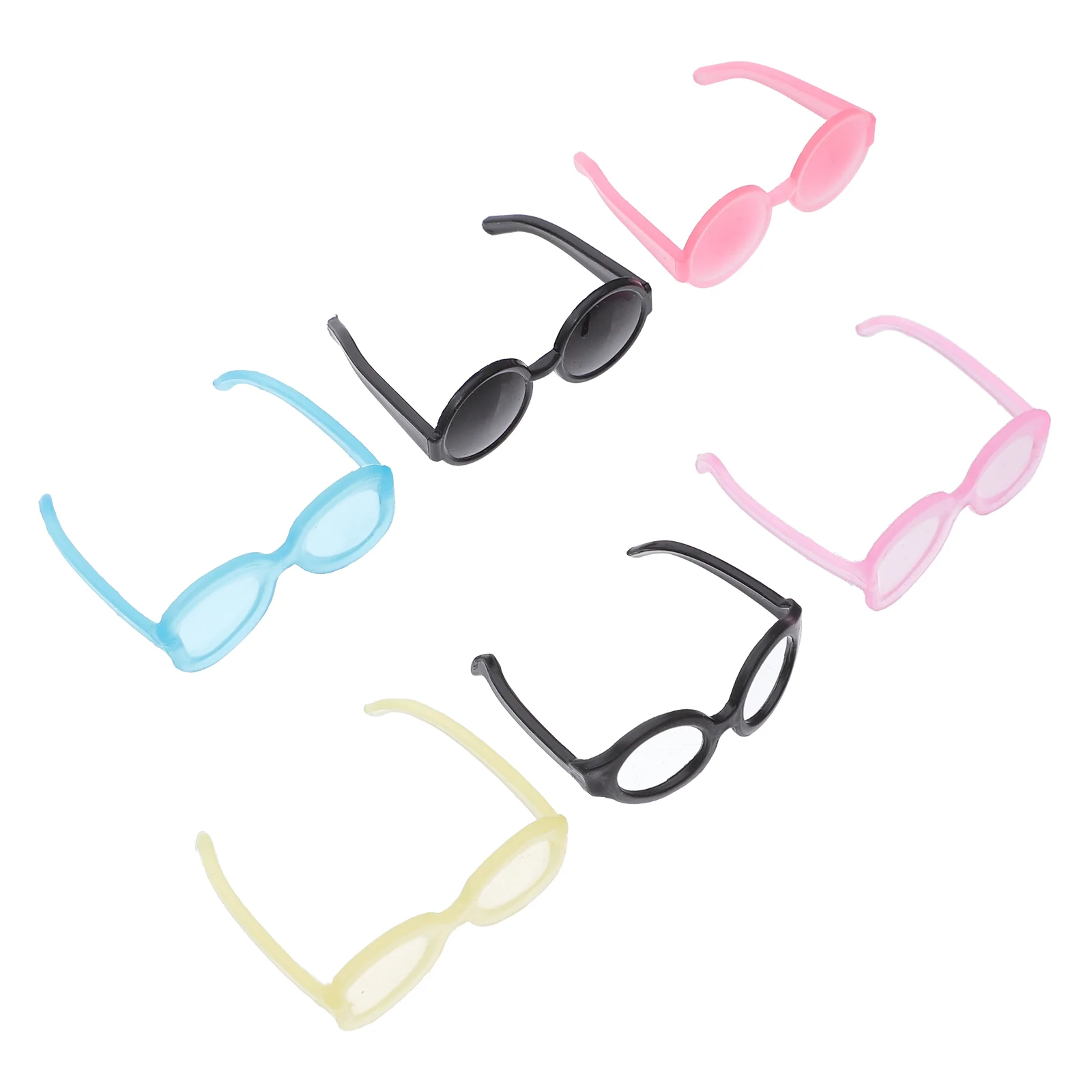 

DIY Doll Dressing Glasses Mini Plastic Kids Doll Dress Up Toys Doll Replacement Mini Glasses Family Toy Accessories