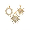 Fashion Sun Totem Charms Pendant CZ Zircon Gold Plated Necklace DIY Birthday Party Jewelry Findings Accessories Making For Women 3